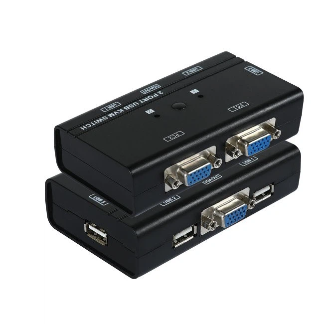 2 पोर्ट यूएसबी वीजीए केवीएम स्विच