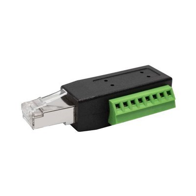 आरजे45 पुरुष से 8पिन स्क्रू टर्मिनल ब्लॉक